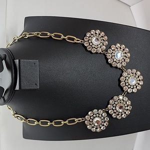 J. CREW Rhinestone Medallions Necklace